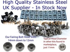 Aprilia RS50 1999-2005 Complet Acier Inoxydable Tête de fourche & pare-brise