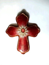 Antique Cross: Limoges Enamels Signed B. BONHOMME.