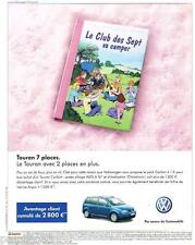 ADVERTISEMENT ADVERTISING 095 2004 VOLKSWAGEN LE TOURAN 7 SEATER