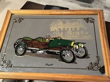 1960s Decorative Vintage Mirror Bugatti 1914 Type 23 Torpedo Hong Kong