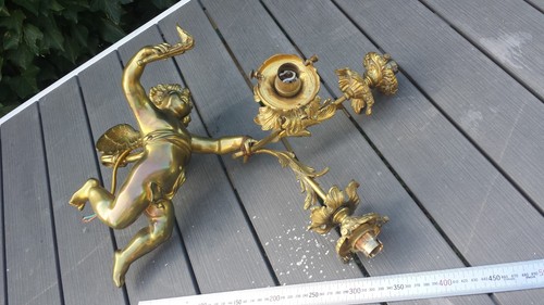 Ancien rare lustre bronze - en, 3