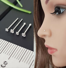 925 Silver Small Mini Fine Zirconia Nose Piercing Nose Plug Piercing 