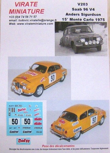 V203 saab rallye - v203, 15°