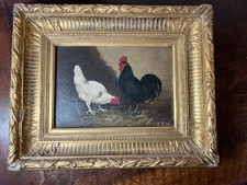 Poulailler Huile Sur Panneau