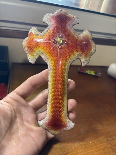 Croix applique émaux - en,