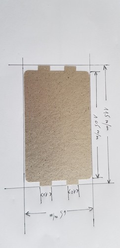 Plaque mica micro onde 116x64
