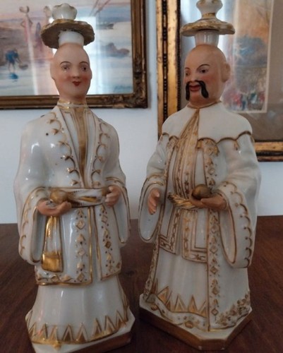 Paire flacons porcelaine - paire,