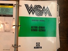 WSM kubota workshop manual