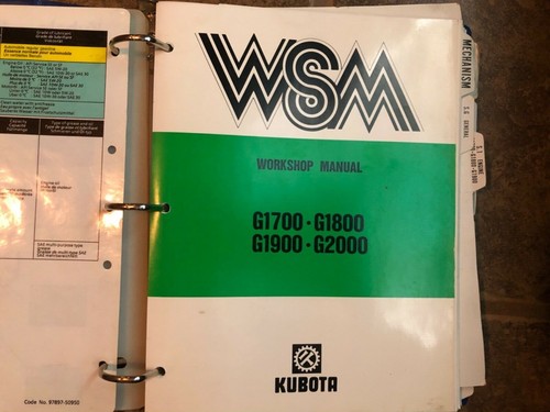 Wsm kubota workshop manual - workshop,