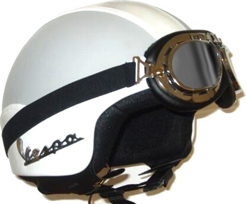 Casque simili cuir blanc et - casque,
