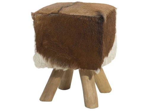 Tabouret peau chèvre et - en,