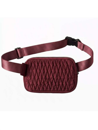 Sac banane matelassé bordeaux - sac,