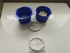 tupperware coupe vite lame tranche et lame cartier bleu utiliser 1 fois