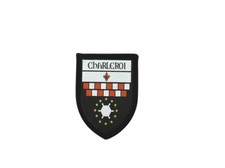 Ecusson brode thermocollant imprime blason patch drapeau charleroi belgique