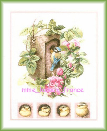 Nestingbox with pink roses - ",