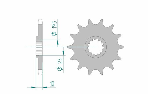 Afam standard steel sprocket - standard,