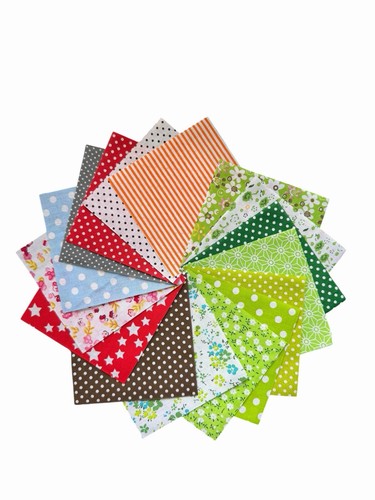 Lot coupons tissu 10x10 - 25,