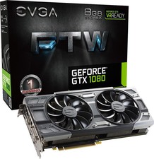 Carte Graphique Geforce GTX 1080 EVGA FTW | 8GB DDR5X | VR Ready | 4K | DX12 |
