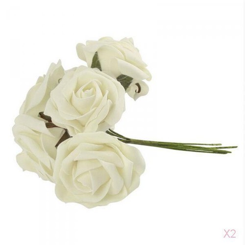 10x têtes roses mousse - de,