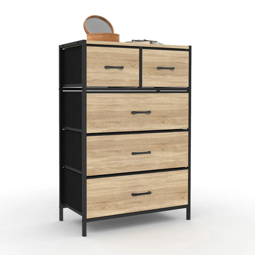 Chiffonnier tiroirs tissu - chiffonnier,