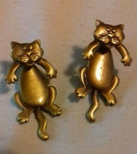 Boucle d'oreille chat - métal