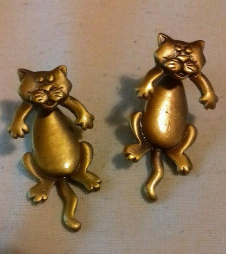 Boucle oreille chat métal - chat,