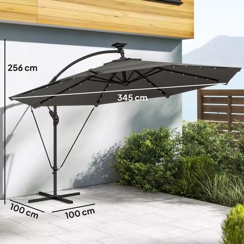 Grand parasol déporté led - parasol,