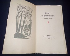 L'hiver en chaude maison - Typographie de Pierre Gaudin - Carte autographe 