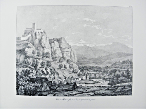 Litho corse vue chateau - vue,