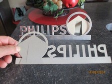 Antique TSF PHILLIPS Radio / 1 Shop Ray Advertising Silver Cardboard
