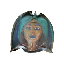 Decorative leather mask, Egyptian deity mask, handmade mask 