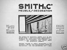 SMITH & CIE ADVERTISING FURNITURE DECORATION ENGLISH ART MODERN FRENCH STYLE