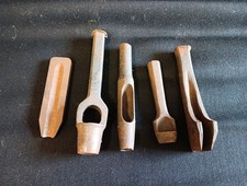 lot De 5 anciens emportes pièces cuir bourrelier Cordonnier 