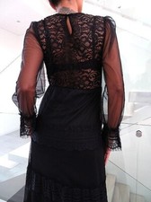 Robe de soirée longue noire Made in Italy taille unique