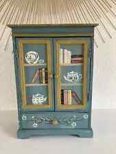 18 ⚜️ Antique Wooden Doll Cabinet Vintage Doll Furniture