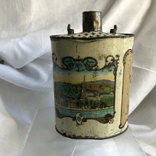 GOURDE DE PELERINAGE  EN METAL PEINT 19 EME SIECLE DEBUT 20 EME 