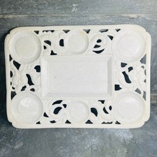 Carved Hard Stone (Marble/Alabaster) Chinese Tray - Dragons. Debut XXe