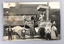 PHOTO Antique Photograph CHAR Carnival Party Parade Fair Group Portrait 