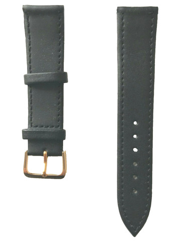 Bracelet montre cuir 18mm - 18mm, noir