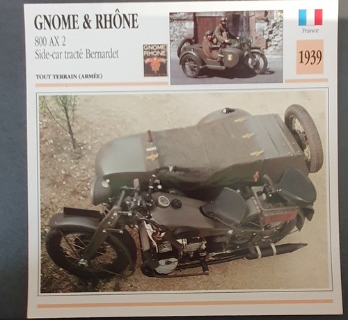 Carte moto gnome rhône - &, 800