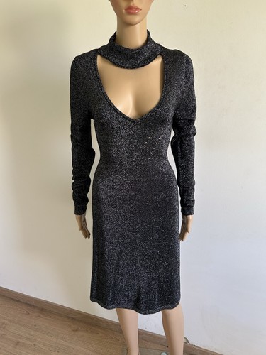 Robe argentée pailletée - , à