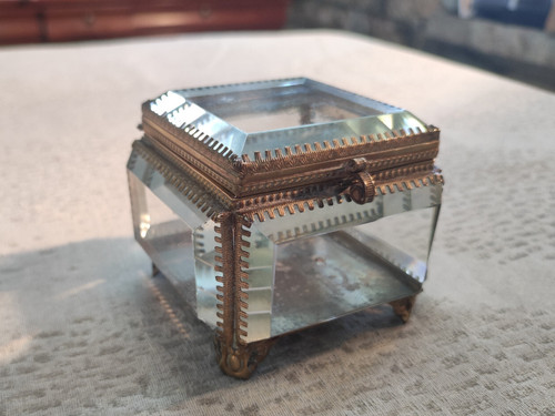 Coffret boite verre - , laiton