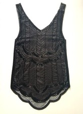 Robe Asos noir à perles - Style rétro année 20 Taille 36-38 - Neuve étiquetée