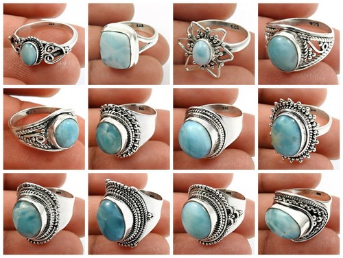 Bague tendance larimar - bague, en