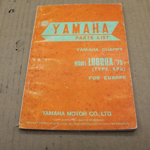 Parts list yamaha chappy - parts, lb