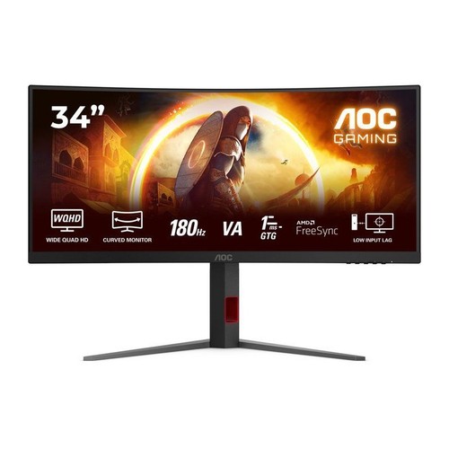 Ecran gamer incurvé aoc - incurvé,