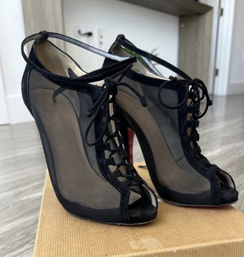 Christian louboutin black mesh - christian,