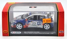 DIE CAST 1/32 " 2001 PEUGEOT 206 WRC - SILVER TEAMS - A. LOPES RALLYE DE PORT...