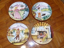 ASSIETTE LES 4 SAISONS PRINTEMPS ETE AUTOMNE HIVER ITALIE SIGNEE