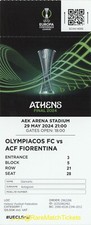reproduction 2024 ACF FIORENTINA conference league final PERSONALISED ticket RMT